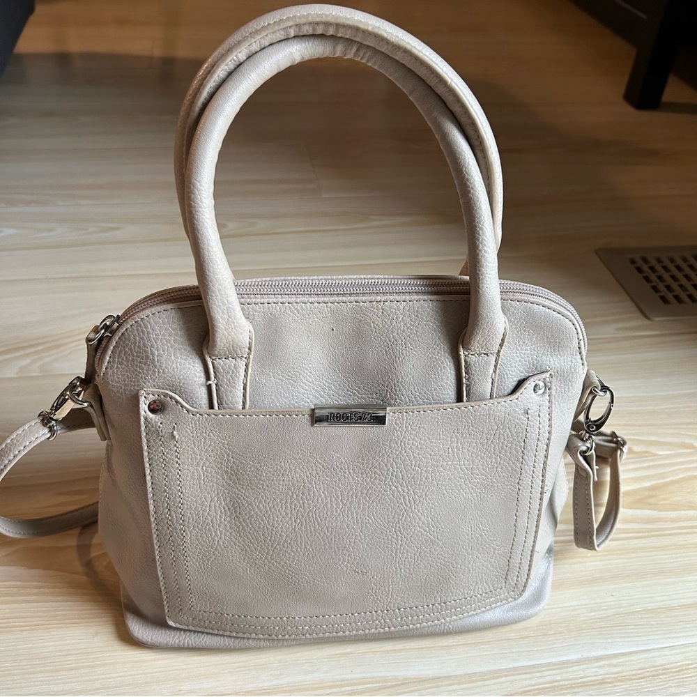 Roots 73 vegan leather crossbody/Satchel cream Handbag R5533, 226873